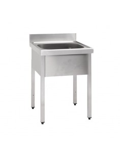 Fregadero acero inoxidable industrial sin escurridor Serie 600