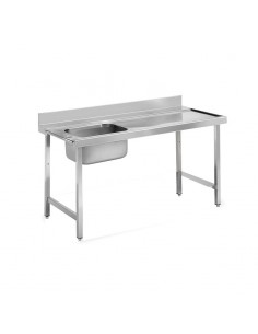 Fregadero acero inox de entrada sin estante cuba izquierda