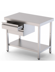 cajon acero inoxidable 2 cajones 2