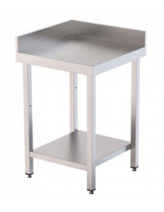 mesa acero inoxidable angular montada serie 700