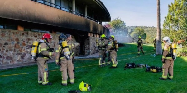 Un herido por fuego en la cocina del Club de Golf de Cáceres