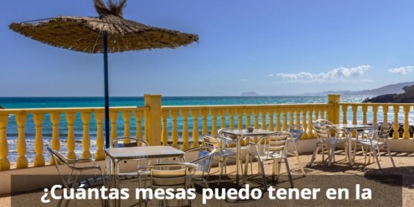 ¿Cuántas mesas puedo poner en la terraza de mi bar según la normativa?