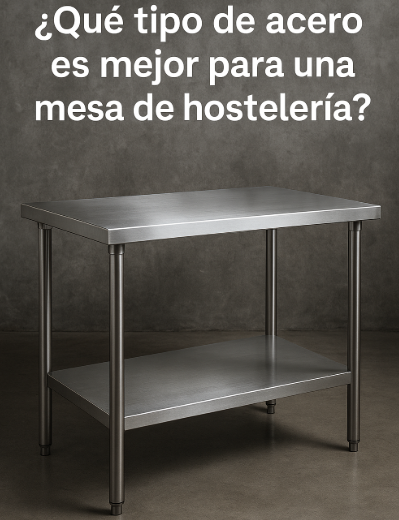 ¿Qué tipo de acero es mejor para una mesa de hostelería?