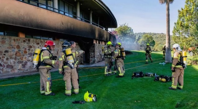 Un herido por fuego en la cocina del Club de Golf de Cáceres