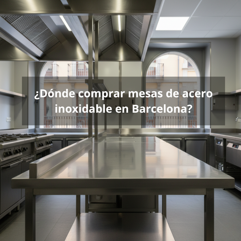 Dónde comprar mesas de acero inoxidable en Barcelona